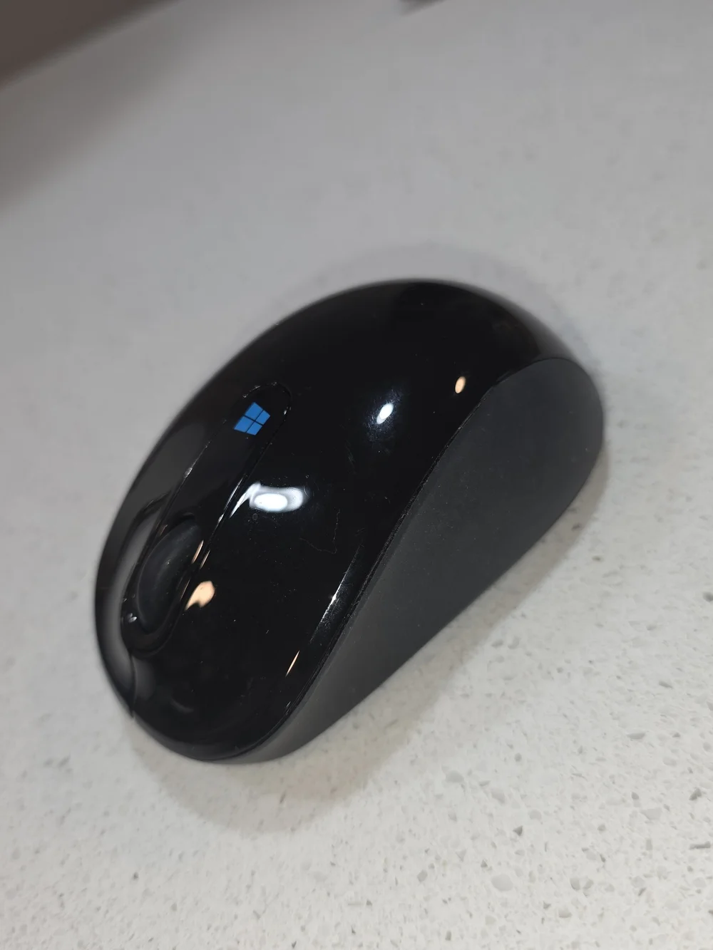 Microsoft Black Wireless Mouse with Windows Logo